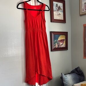 Kavu  Medium Red Sleeveless Twist Strap Dress